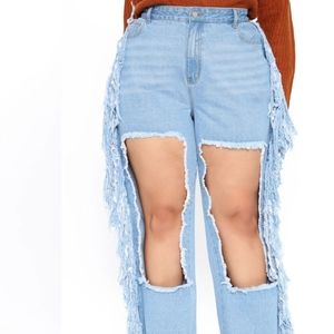 Fashion Nova Destroyed Boyfriend Jean